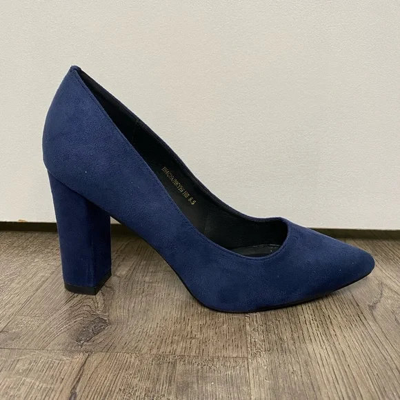 Idifu Blue Suede Heels, Women’s size 8.5 - Picture 1 of 6